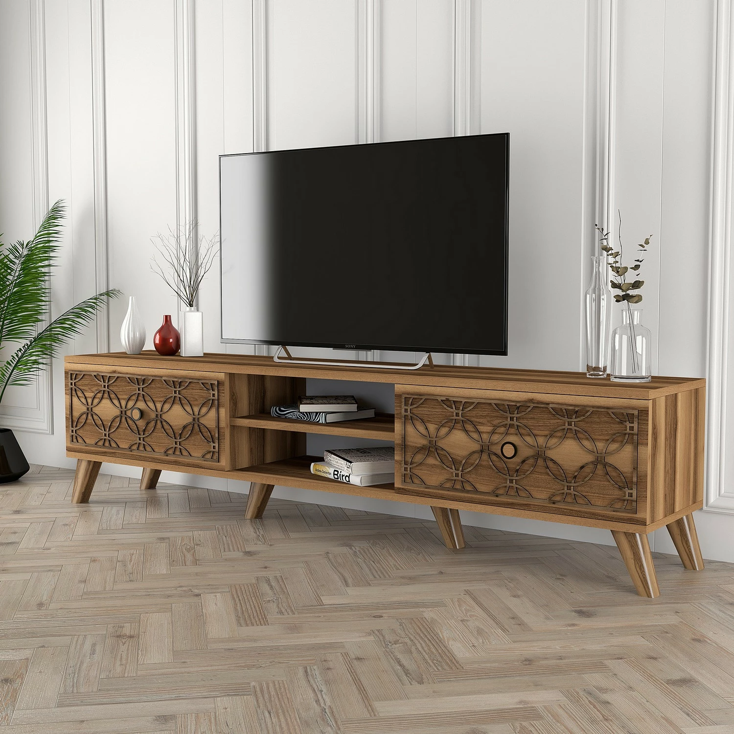 Komodë TV Skye Decor, ngjyrë arre, Class