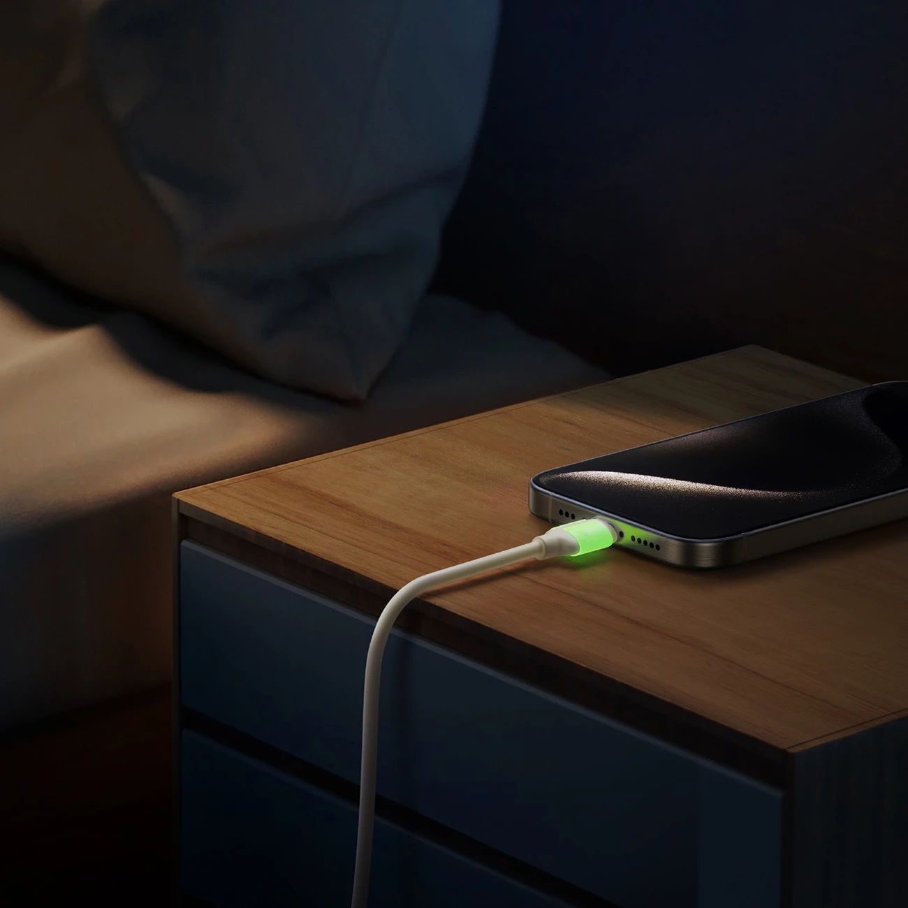 Kabllo USB-C në USB-C Joyroom S-A53, 1.2m, 60W, majë fluoreshente, bezhë