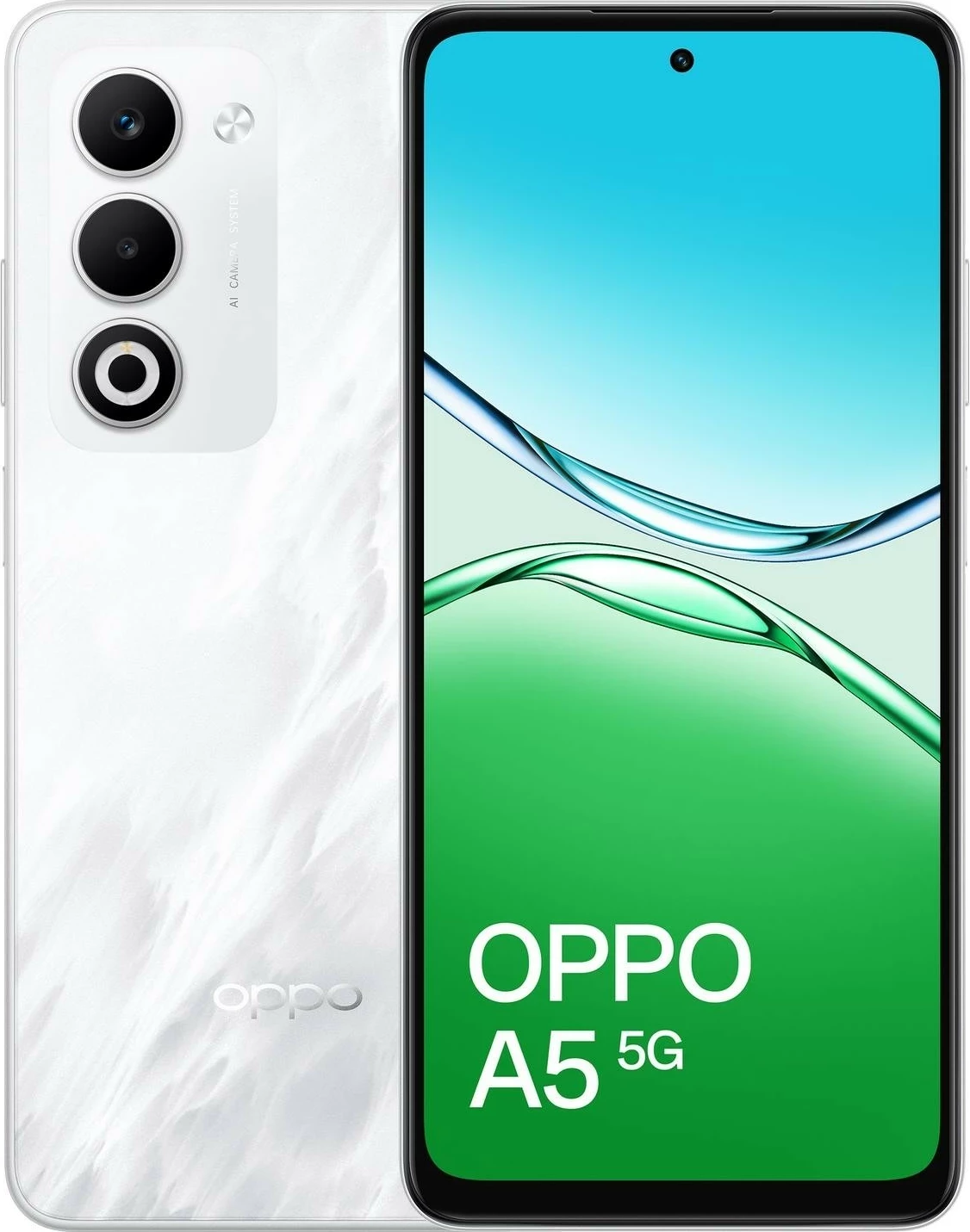 Celular OPPO A5 5G 4/128GB bardhë