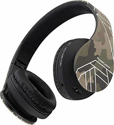 Kufje Bluetooth stereo PowerLocus PWL-P2-PAR, mikrofon, MicroSD/TF, FM, 15 orë, Kafe
