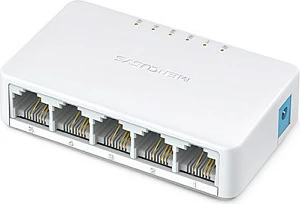 Switch Mercusys MS105, 5-Port Fast Ethernet 10/100, Unmanaged, i bardhë