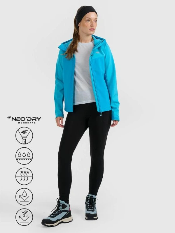 Jakne softshell për femra 4F, kaltër [Madhësia: XS]