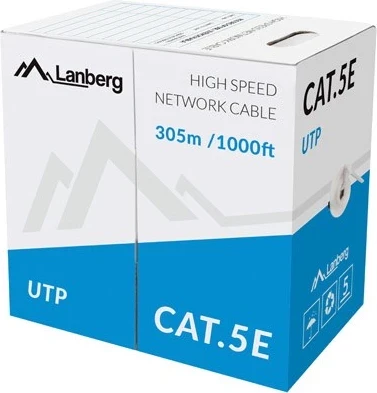 Kabllo rrjeti, LCU5-10CC-0305-G, Cat5e U/UTP, 305m