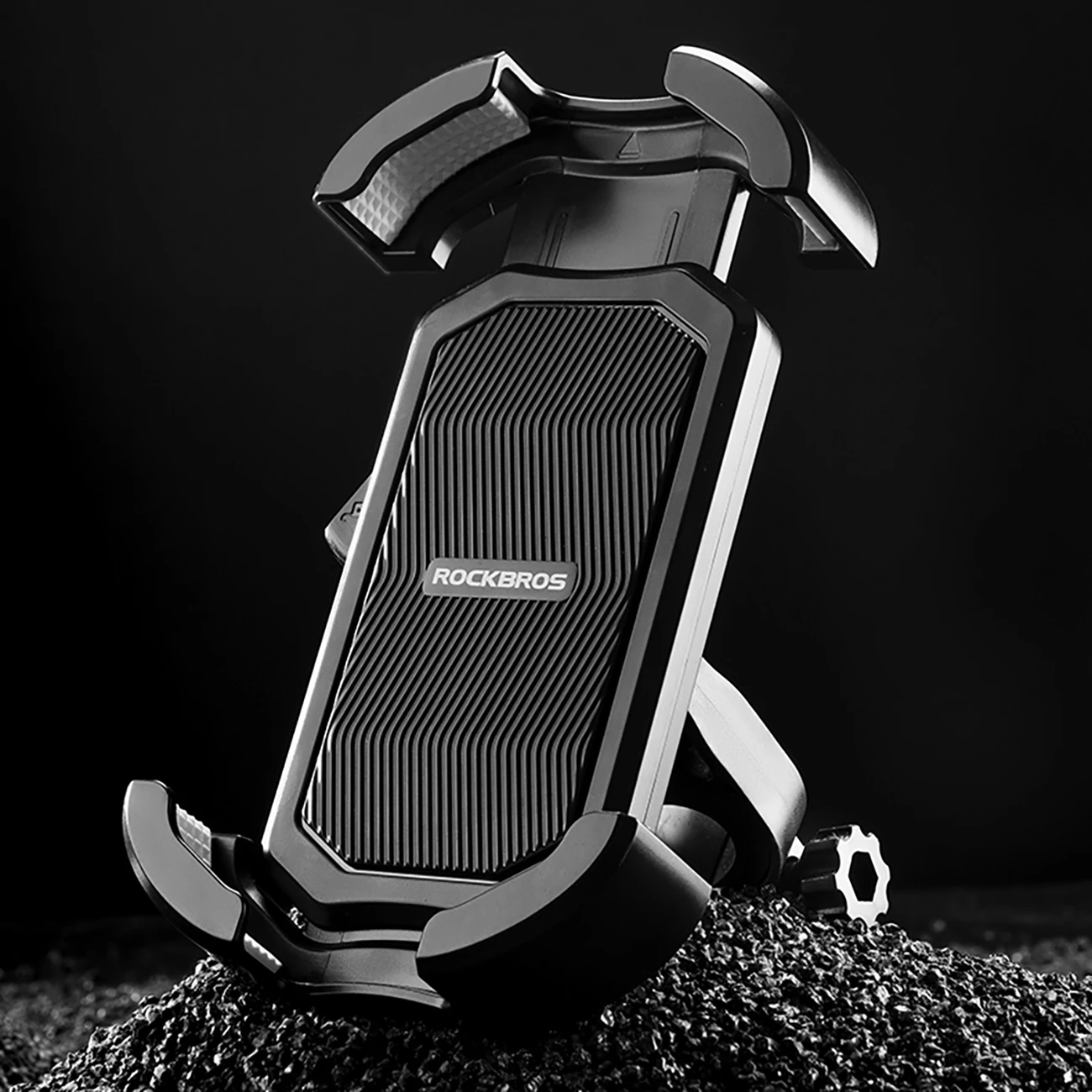 Mbajtës telefoni për motoçikletë Rockbros 25210032005, për pasqyrë, i zi