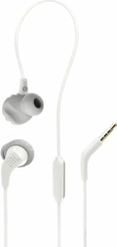 Kufje me kabllo JBL Endurance Run 2, IPX5, me mikrofon dhe remote, të bardha