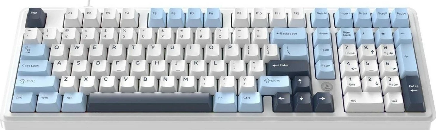 Tastierë Ajazz AK980 Magnetic Switch, me kabllo, 98%, RGB, e bardhë