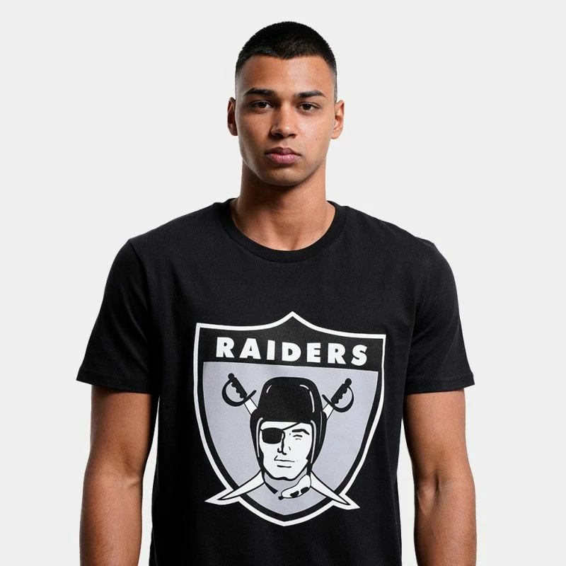 Maicë për Meshkuj Mitchell & Ness NFL Team Logo Oakland Raiders, e zezë