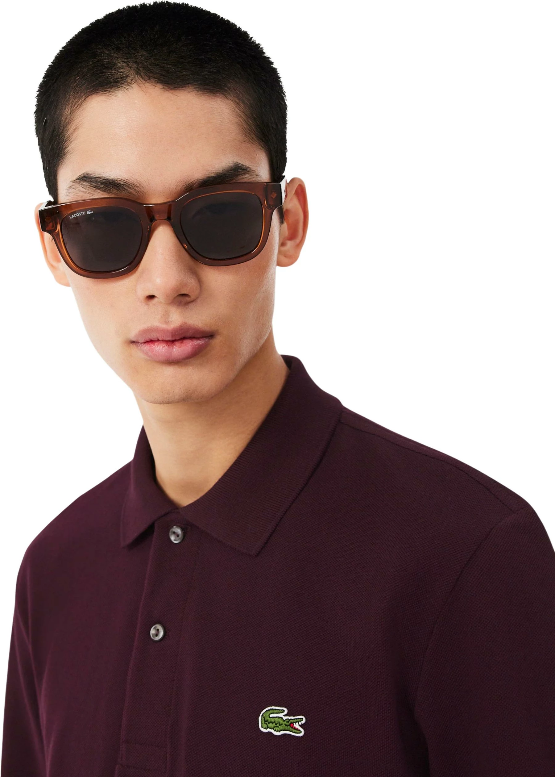 Maicë polo me mëngë të gjata për meshkuj Lacoste L1312, vjollcë rrushi [Madhësia: XL]