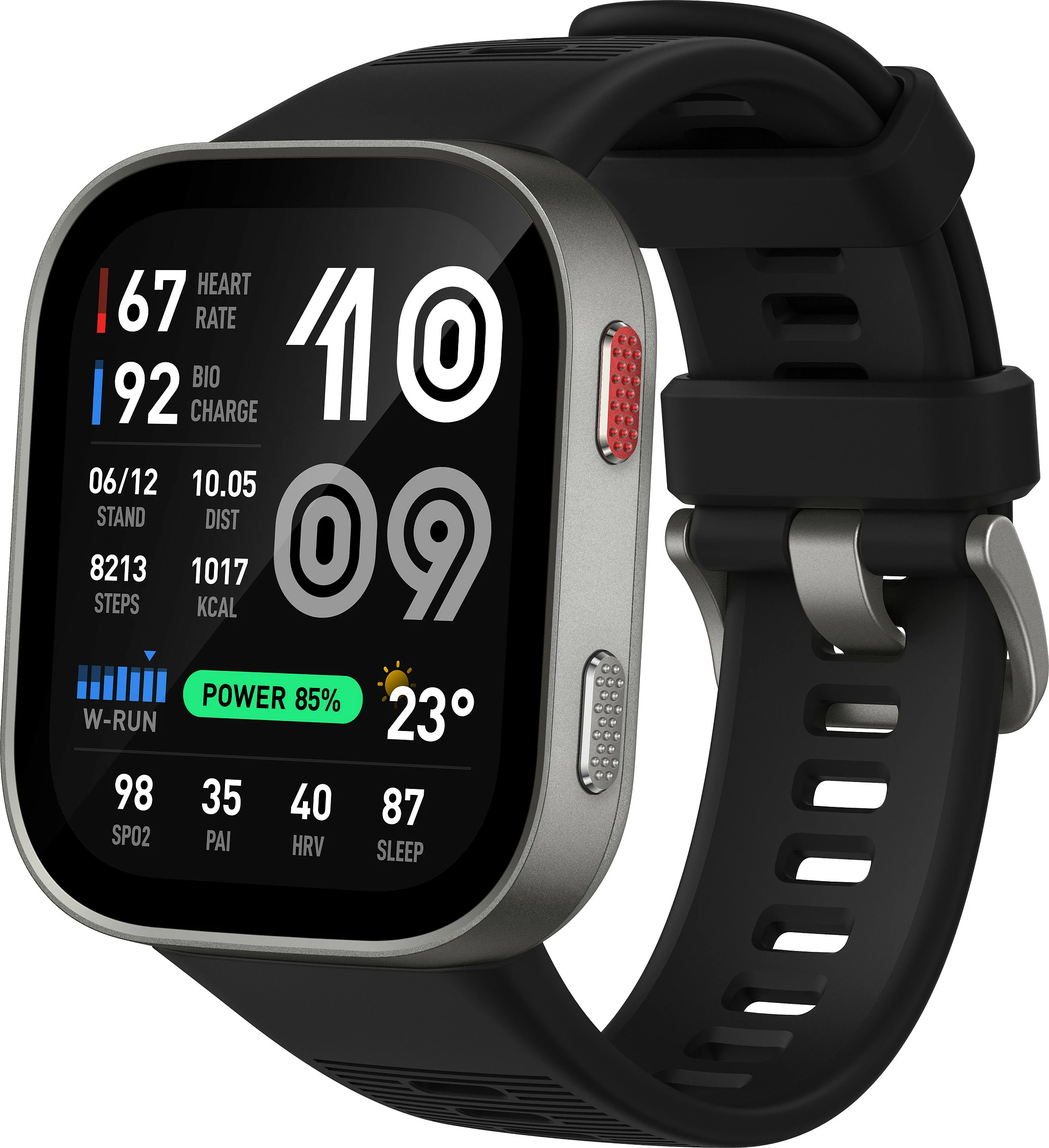 Smartwatch Amazfit Bip Max, AMOLED 2.07", GPS, 4GB, SpO2, Silver