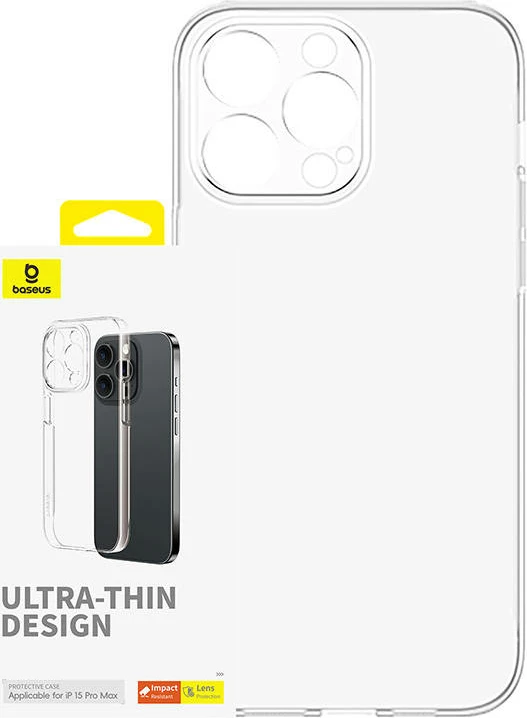 Mbështjellës Baseus OS-Lucent Series për iPhone 15 Pro Max, transparent