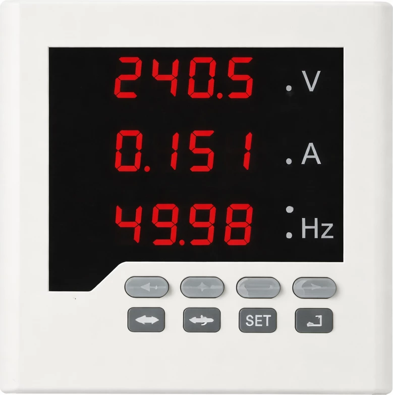 Ampermetër + Voltmetër + Hz metër digjital 96x96