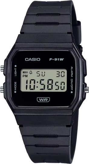 Orë dore Casio F-91WB-1A, e zezë