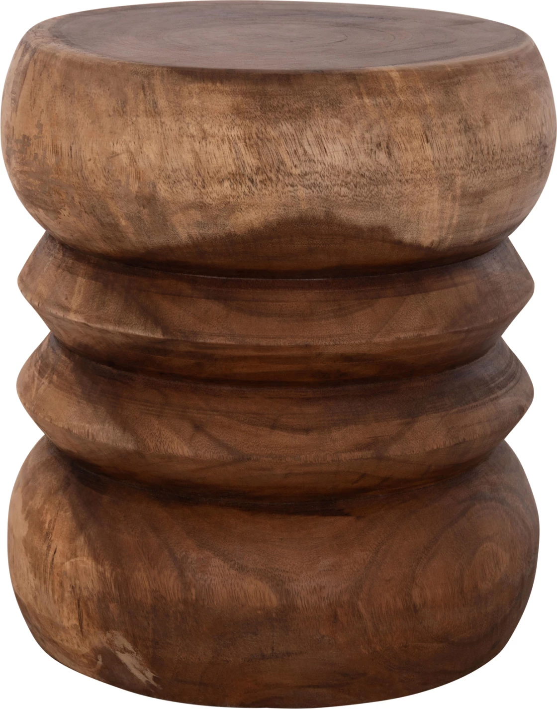 Stool i rrumbullakët prej druri suar natyral, FH9910, 40x45cm