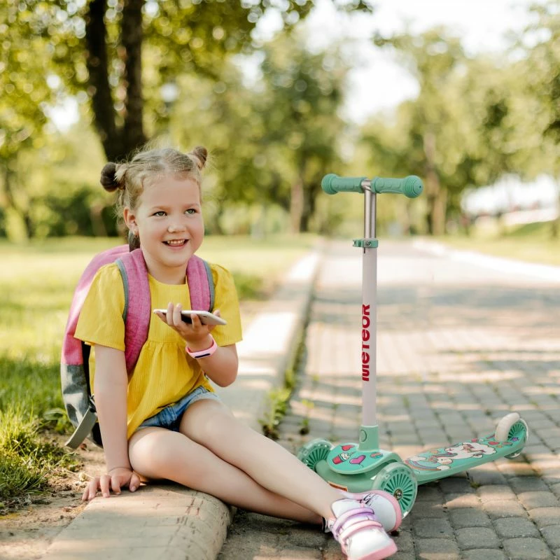 Trotinetë për fëmijë Meteor, e gjelbër