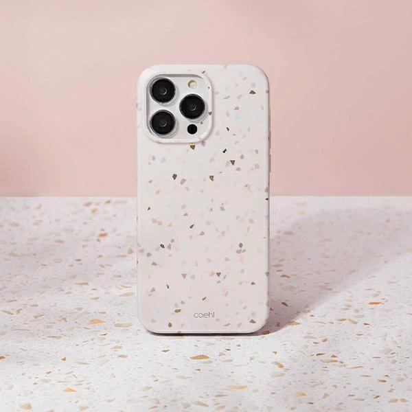 Mbështjellës UNIQ Coehl Terrazzo për iPhone 14 Pro, sand
