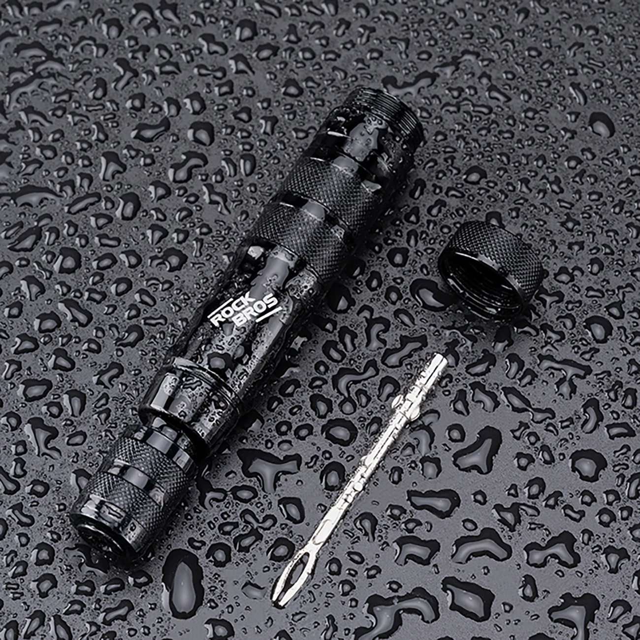 Set për riparim të gomave tubeless Rockbros 43210006001, i zi