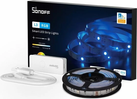 Shirit LED smart RGB Wi‑Fi SONOFF L3-5M 5 m, 90 LED, DC 5V, IP20 (pa adapter rryme)