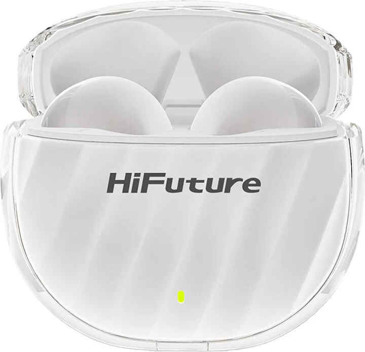 Kufje TWS HiFuture FlyBuds 3, të bardha, me kuti karikimi