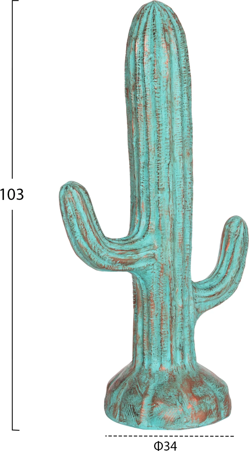 Kaktus dekorativ në dysheme, MDF, ngjyrë e gjelbër, FH4386.03M, 54x34x103 cm