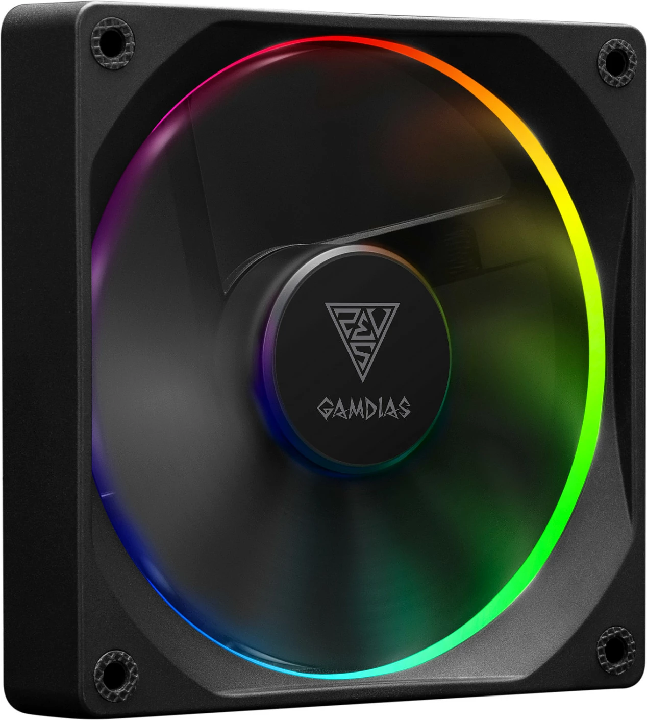 Ventilator për kasë Gamdias AEOLUS M3-1201, 120mm, RGB, PWM 4-pin, i zi