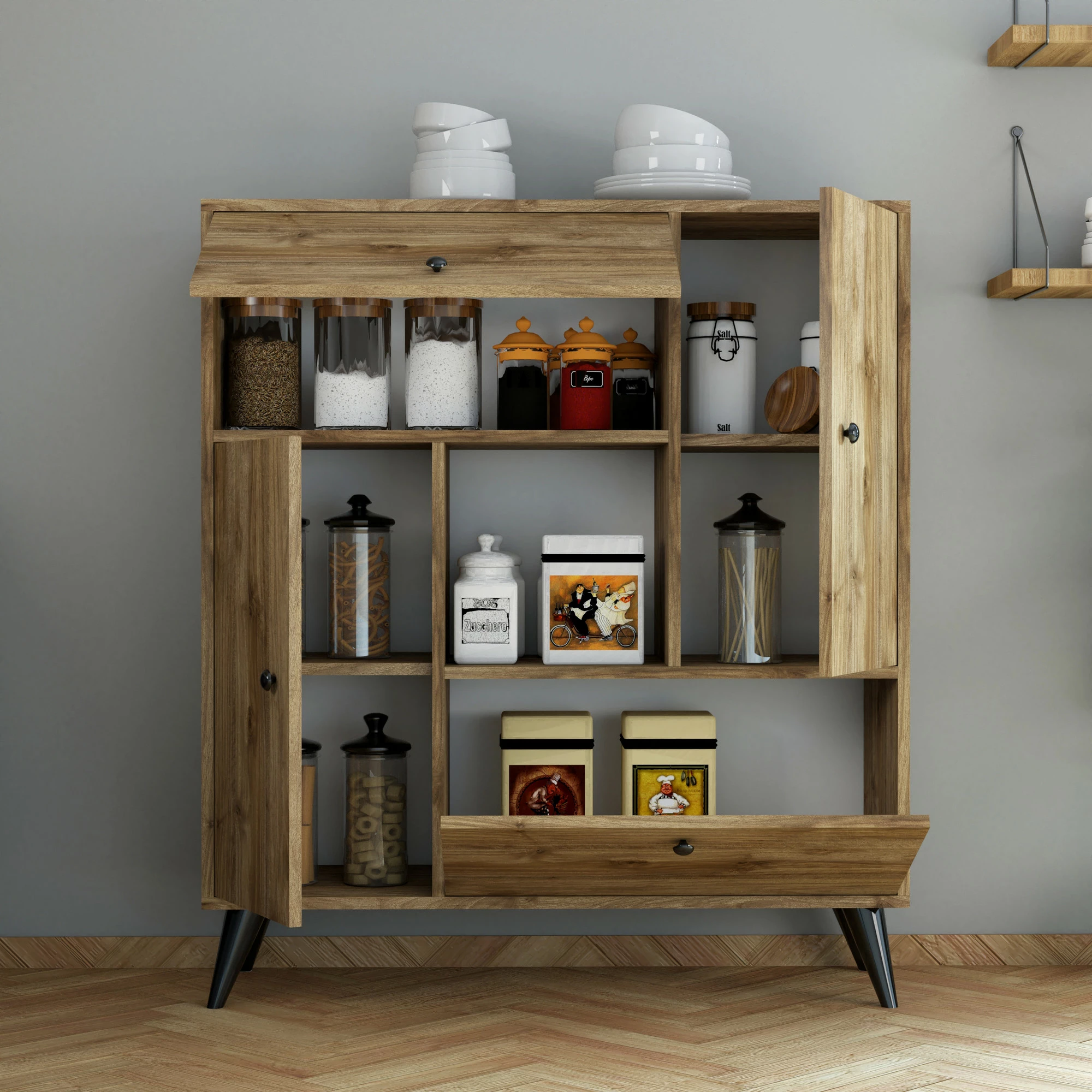 Dollap multifunksional Hanah Home, Hercules 3100, ngjyrë arre