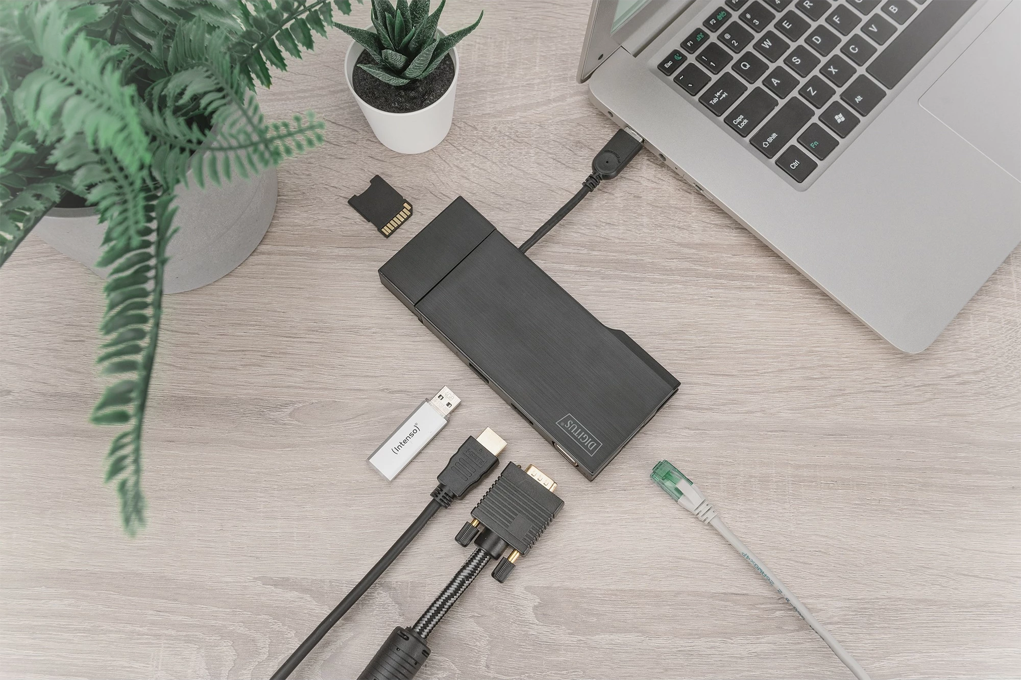 Docking station Digitus Travel VGA HDMI gri