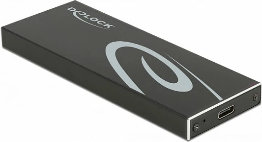 Kasë eksterne DeLOCK për SSD M.2 SATA, USB-C 3.2 Gen 2, 6 Gbit/s, e zezë