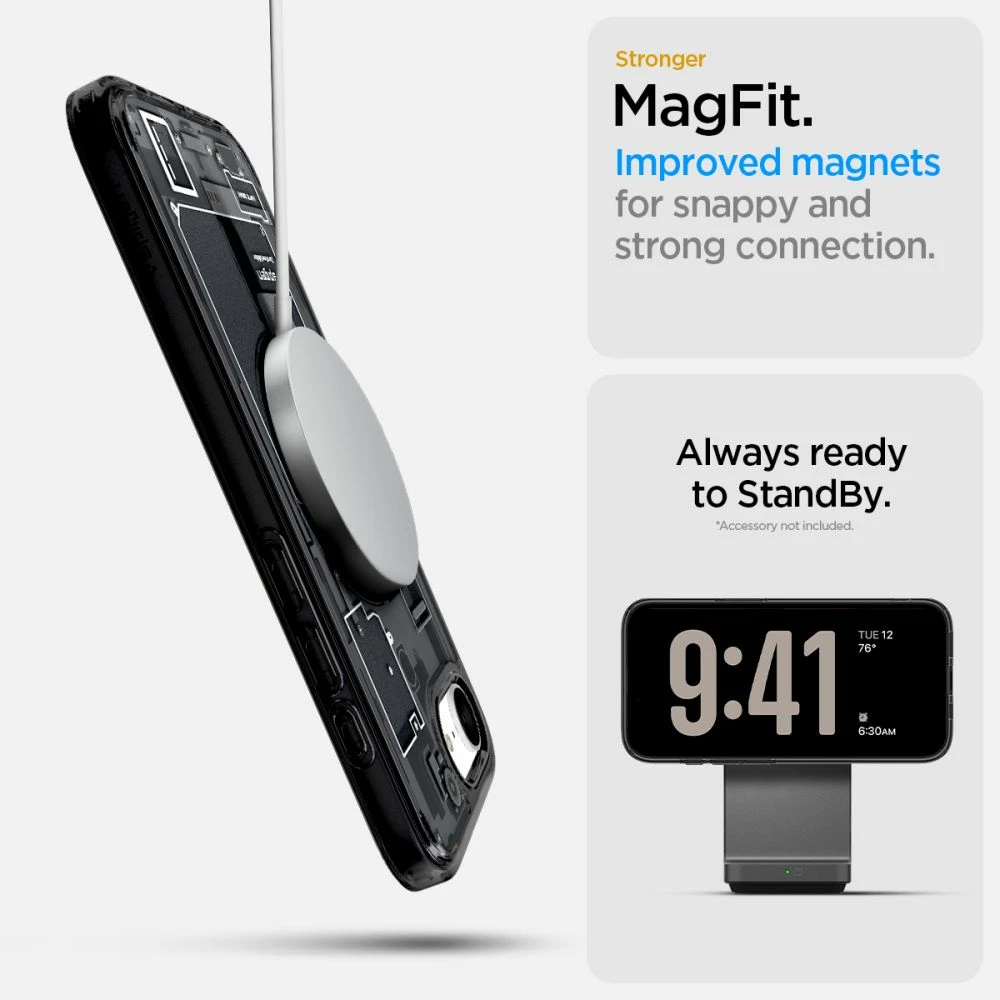 Mbështjellës, Spigen, Ultra Hybrid MagSafe Zero One për iPhone 16e, TPU+PC, MagSafe, Air Cushion, e zezë