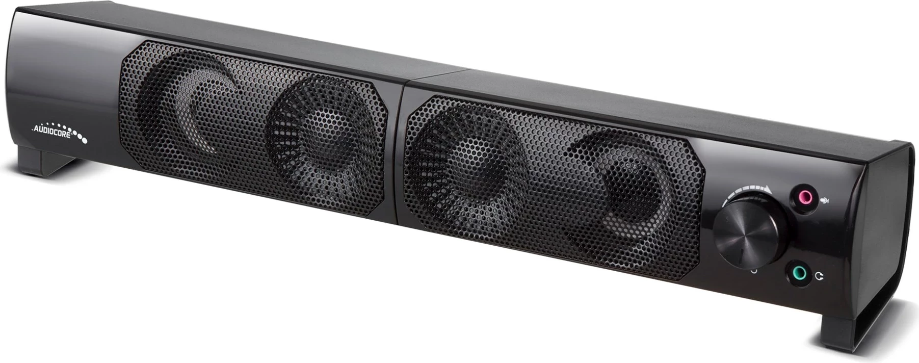 Kasë altoparlantë AUDIOCORE AC955 me RGB LED, 2x3W, USB, AUX 3.5mm, e zezë