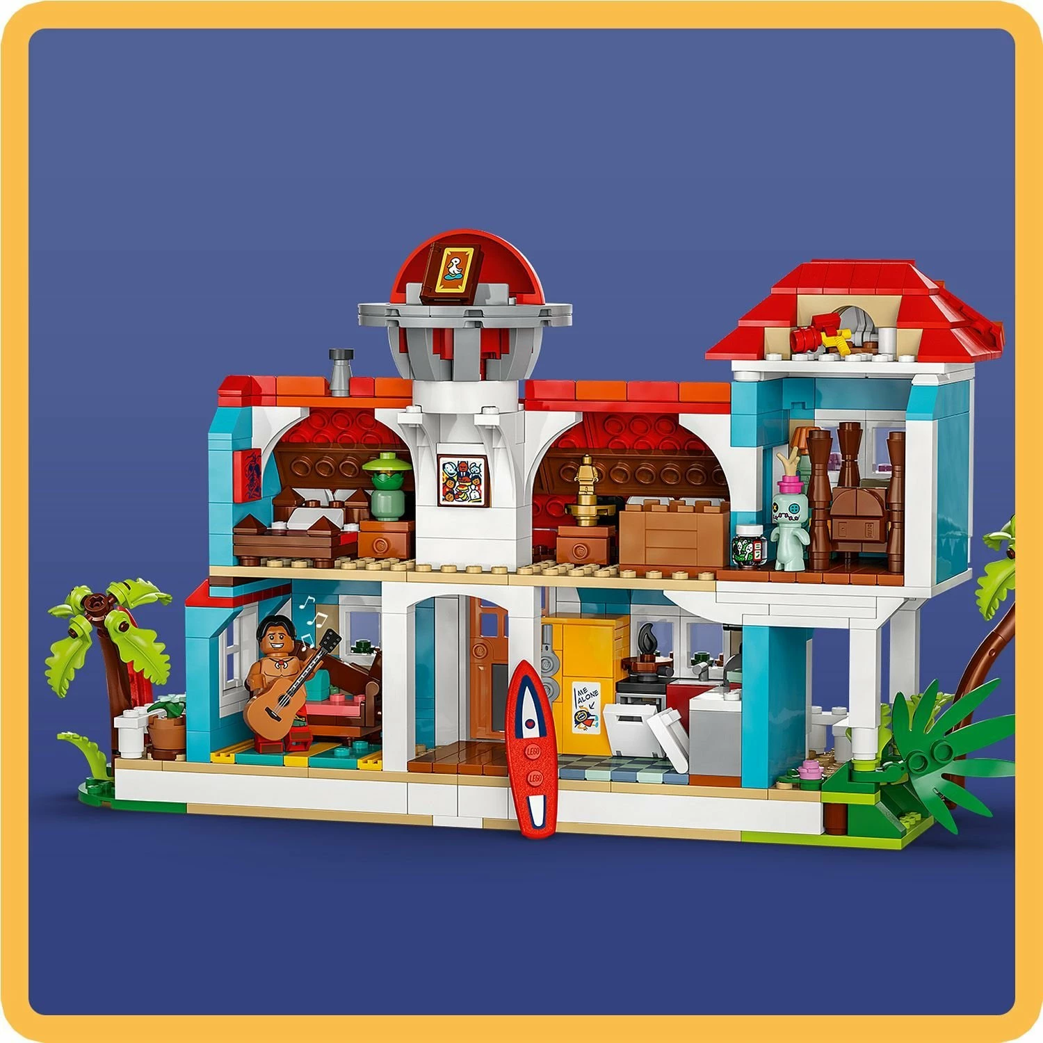 Set ndërtimi LEGO Disney Beach House Lilo and Stitch 43268, 834 pjesë