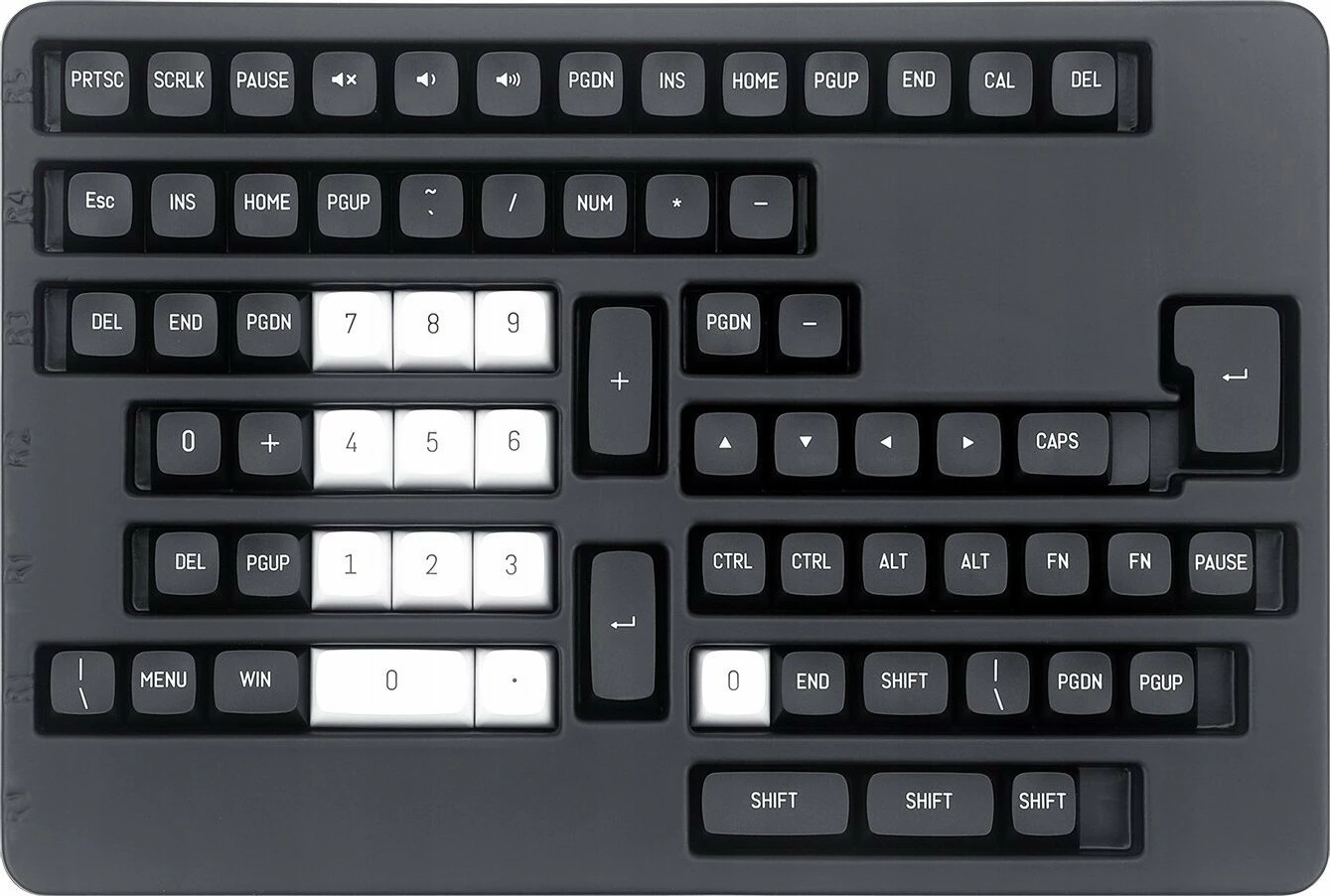 Set kapakësh tastesh Redragon A132 PBT Doubleshot 150 copë, bardhë/zi