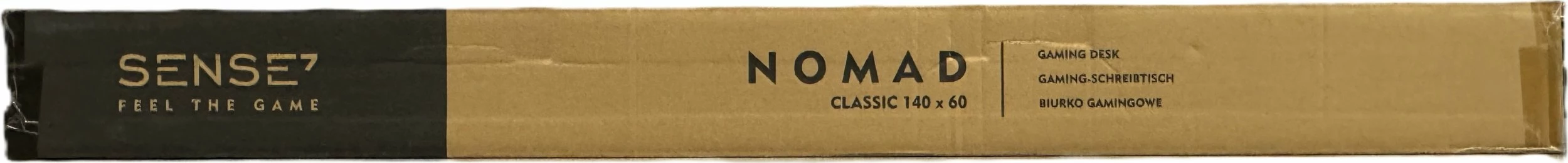 Tavolinë gaming SENSE7 Nomad Classic 140x60 cm, e zezë
