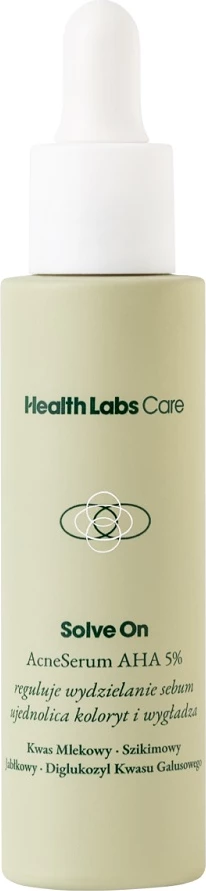 Serum për fytyrë për femra HealthLabs Solve On AcneSerum AHA 5%, 30ml