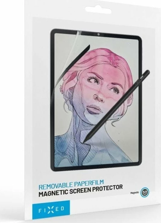 Film mbrojtës ekrani magnetik Fixed PaperFilm për iPad 10.9" (2022) / 11" (2025), transparent, me kuti transporti