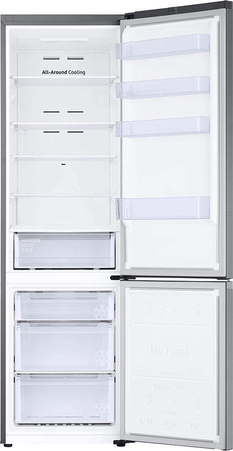 Frigorifer i kombinuar Samsung RB38C600ES9/EK 390L No Frost SpaceMax All-Around Cooling AI Energy Mode, inox i rafinuar