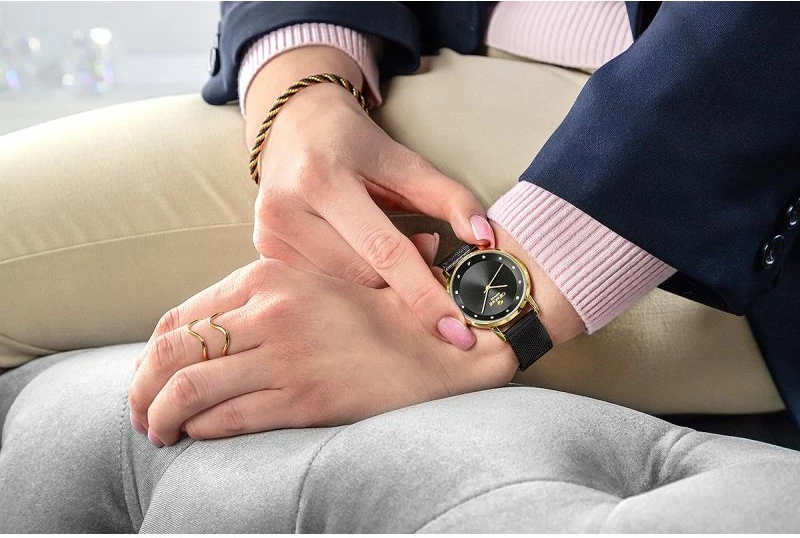 Orë dore femrash Giewont GW4130-B4, gold black