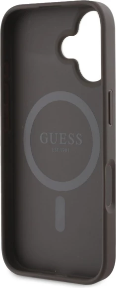 Mbështjellës Guess Peony On 4G Background MagSafe për iPhone 16, Kafe