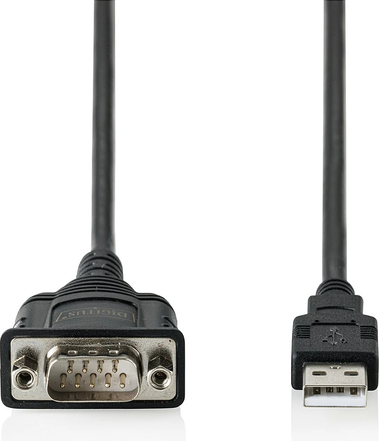 Kabllo adapter Digitus USB 2.0 në RS232 DB9, 1.8 m, FTDI FT232RNL, e zezë