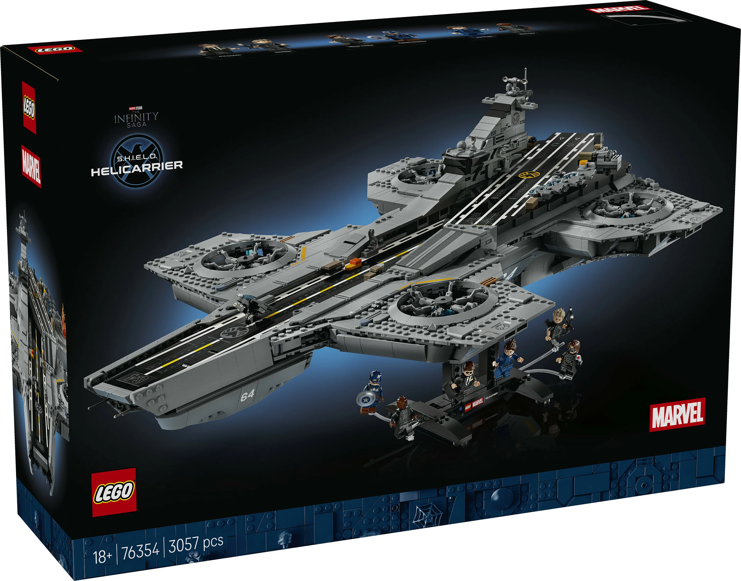 Set ndërtimi LEGO Marvel 76354 S.H.I.E.L.D. Helicarrier, 3057 copa, Multicolor
