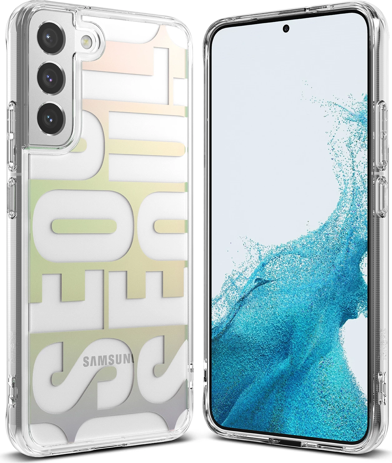 Mbështjellës Ringke Fusion Design për Samsung Galaxy S22+, F593R89, transparent/seoul