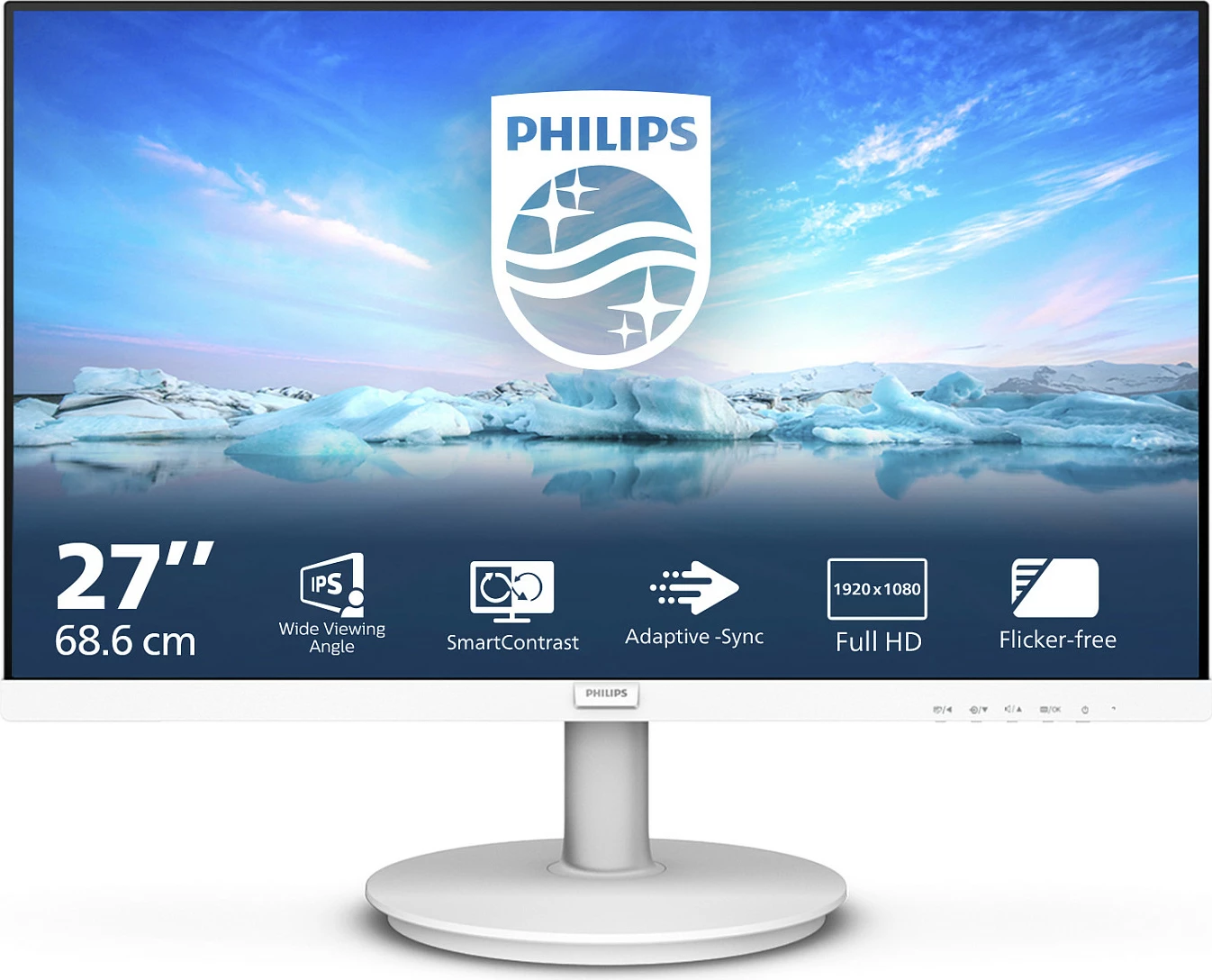 Monitor Philips 271V8AW 27 inç Full HD 100Hz i bardhë