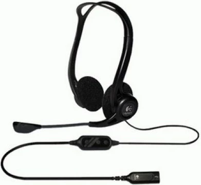 Kufje Logitech PC 960 stereo USB me mikrofon, 981-000100, të zeza