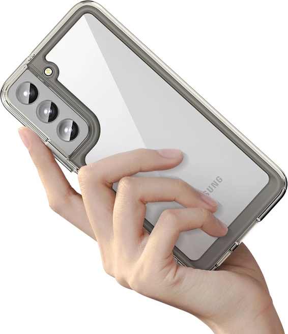 Mbështjellës Hurtel Outer Space Case për Samsung Galaxy S22+, i fortë me kornizë xheli, Blu