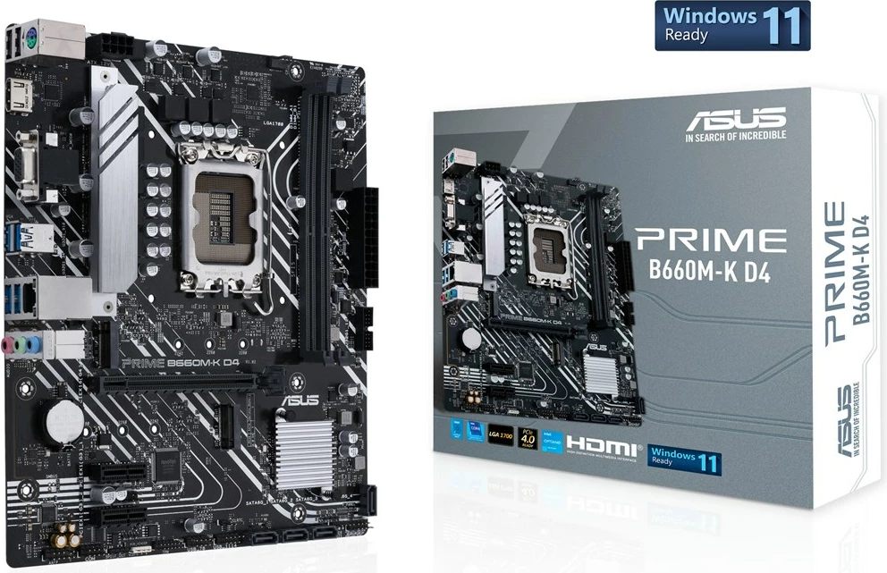 Pllakë amë ASUS PRIME B660M-K D4, Intel B660, micro ATX, LGA 1700