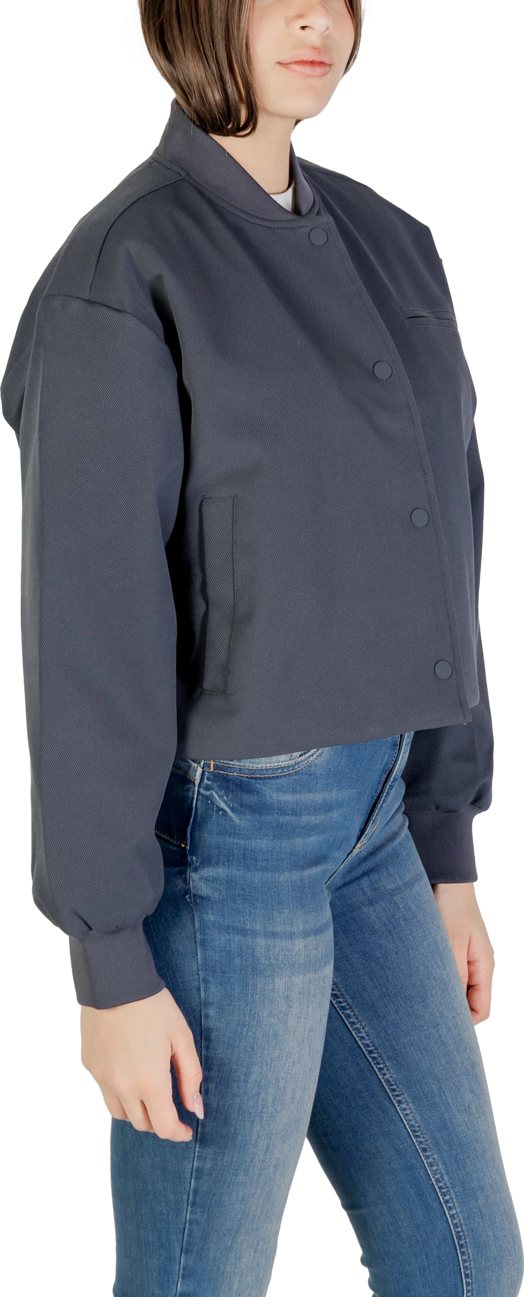 Jakne bomber e shkurtër për femra Calvin Klein Jeans J20J224970, antracit [Madhësia: S]