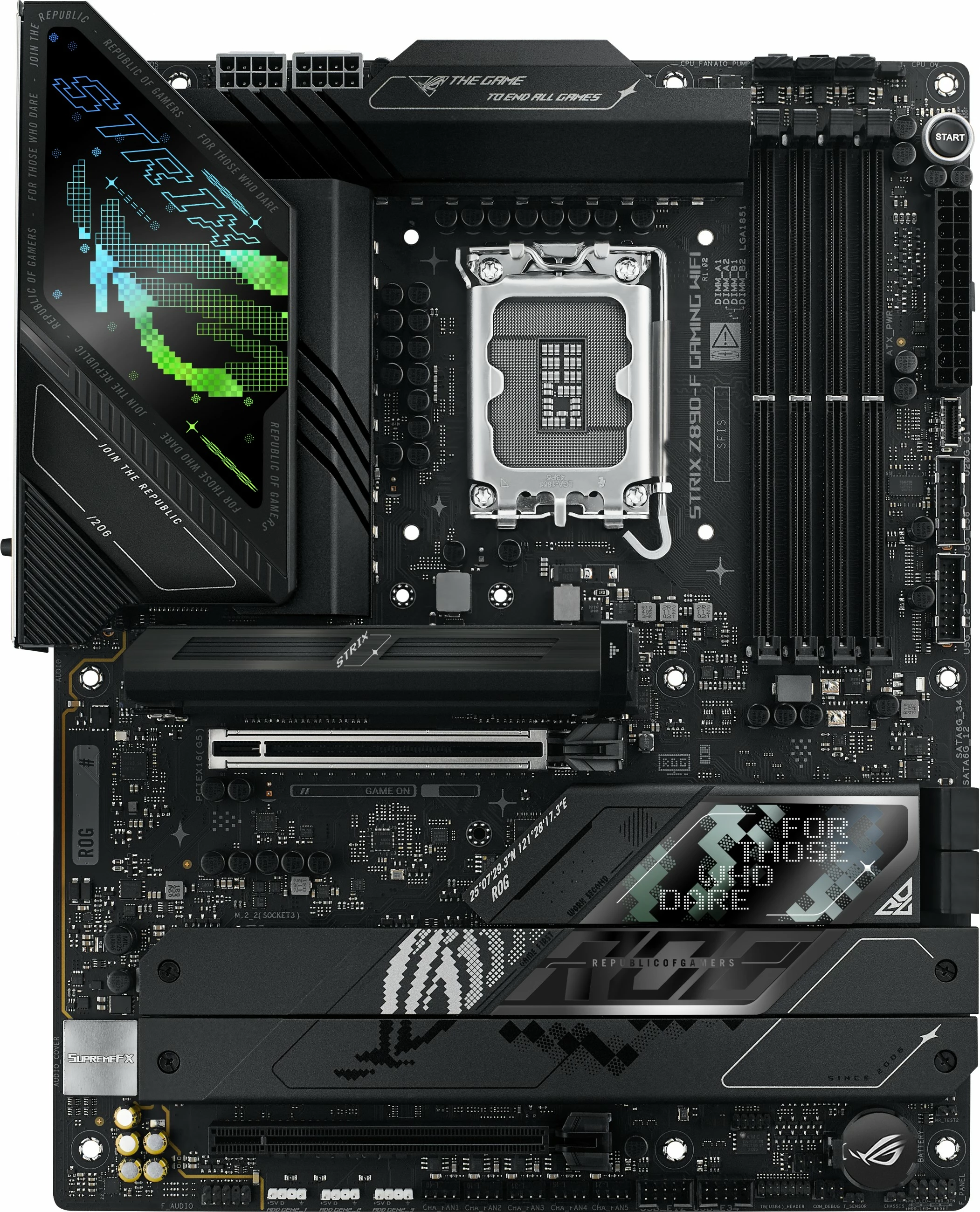 Pllakë amë ASUS ROG STRIX Z890-F GAMING WIFI, Intel, LGA 1851, DDR5, 192 GB