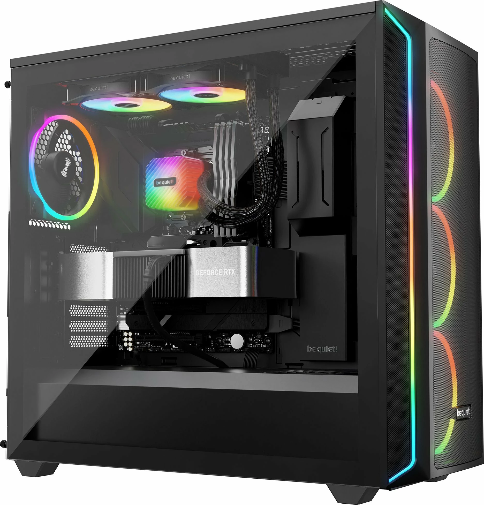 Sistem ftohje me ujë AIO be quiet! Light Loop BW020 240mm ARGB, 2x120mm PWM, e zezë
