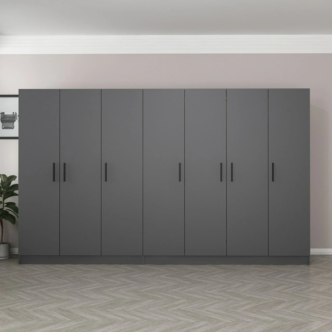 Dollap Skye Decor, ngjyrë antracit, 315x190x52cm