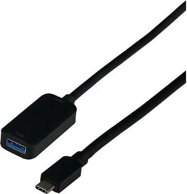 Kabllo USB EFB Elektronik EBUSBC-USBA10GE.5, USB-C në USB-A (femër), 5 m, USB 3.2 Gen 2, 10 Gbps, e zezë