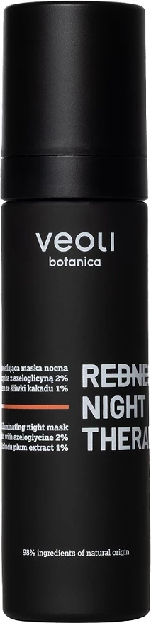 Maskë nate për fytyrë Veoli Botanica Redness Night Therapy për femra, 50ml